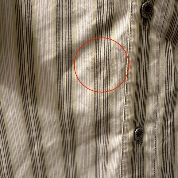 Kuhl Striped Button Up Short Sleeve Shirt Men's Size Large Green Camping Hiking - Picture 7 of 8